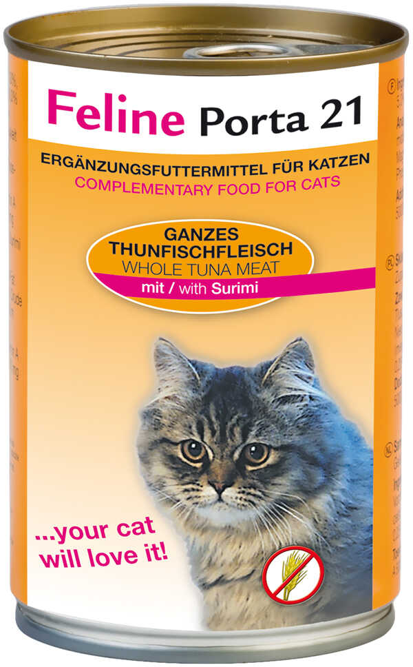 Korzystny zestaw Feline Porta 21, 12 x 400 g - Tuńczyk z surimi