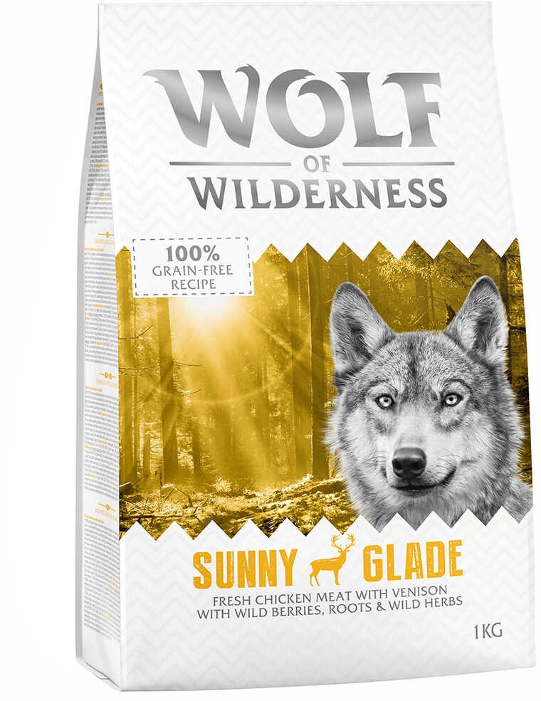 Zestaw próbny Wolf of Wilderness, 2 x 1 kg - Adult Sunny Glade, dziczyzna