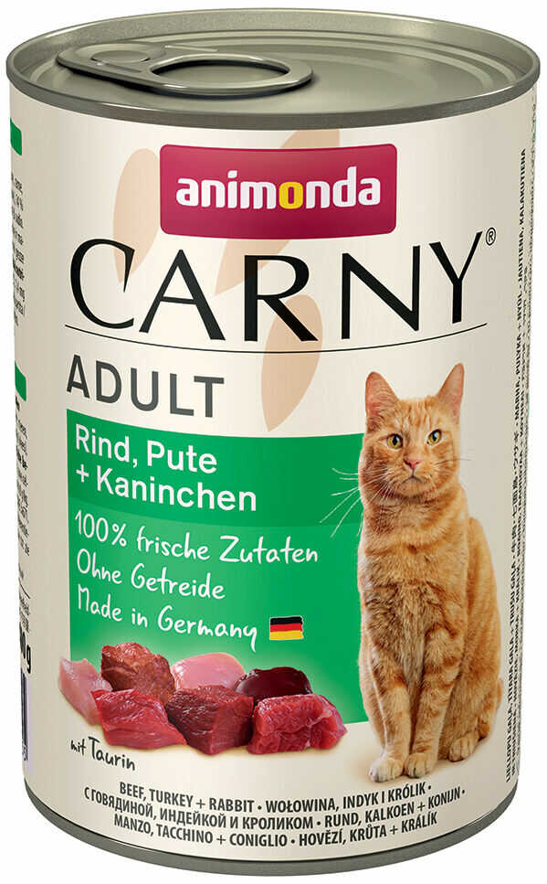 Animonda Carny Adult, 6 x 400 g - NOWOŚĆ! Indyk i wątróbki kurze