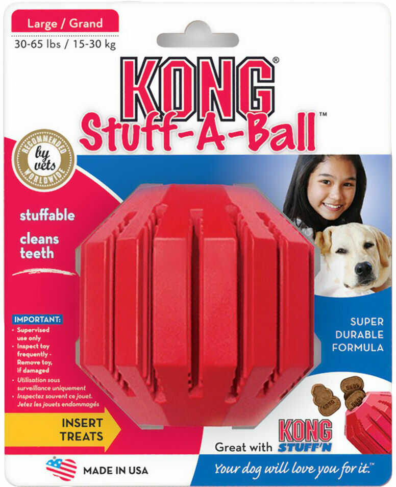 KONG Stuff-A piłka zabawka dla psów - L: Ø ok. 9 cm