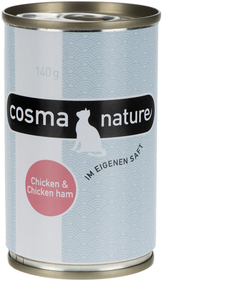 Cosma Nature, 6 x 140 g - Kurczak i szynka z kurczaka