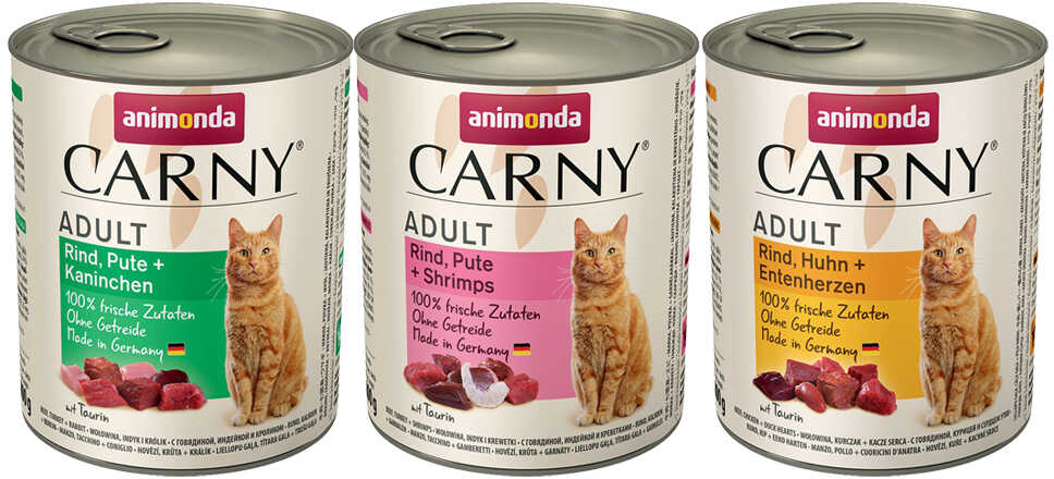 Animonda Carny Adult, 6 x 800 g - 3 smaki, Zestaw 2