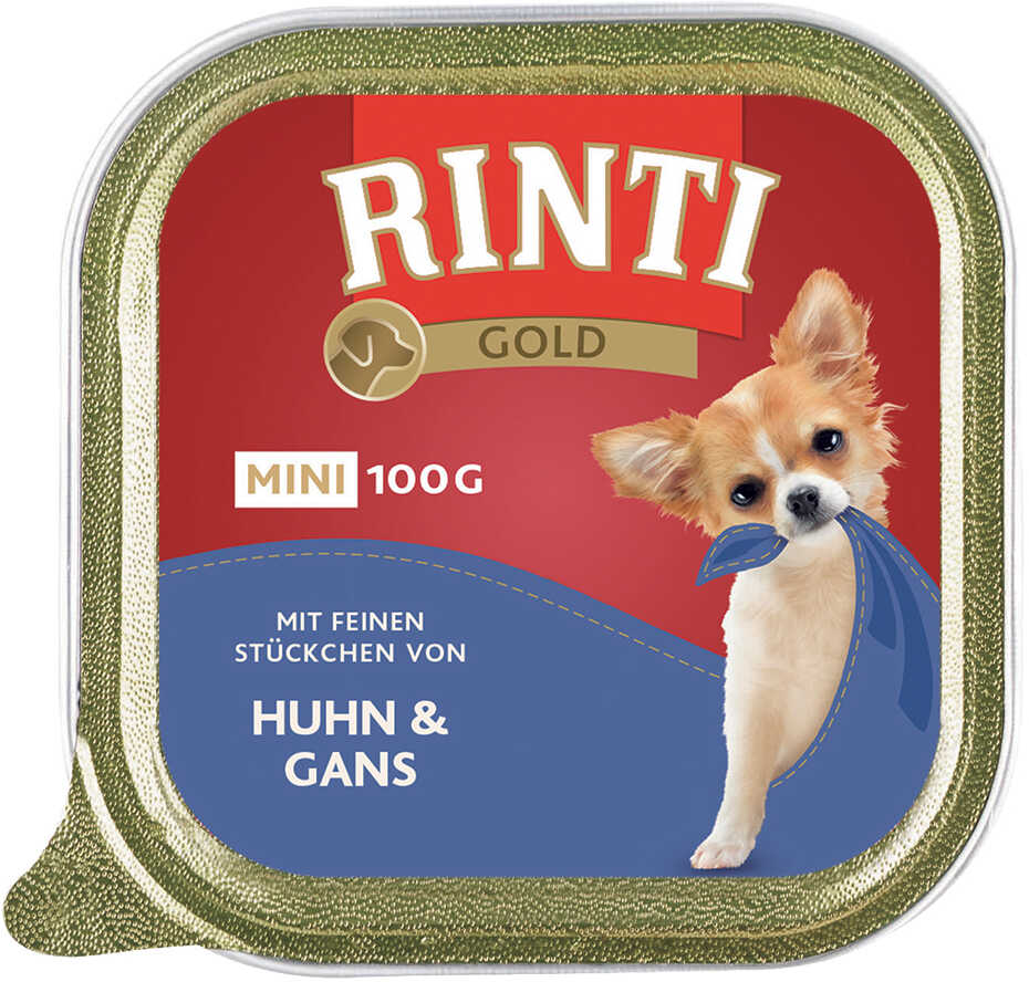 Zestaw RINTI Gold Mini, 24 x 100 g - Kurczak z gęsią