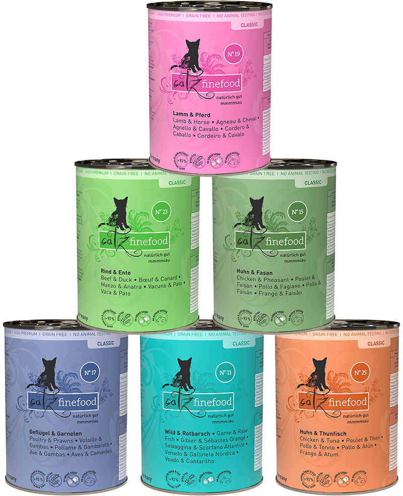 Zestaw Catz Finefood w puszce, 12 x 400 g - Zestaw mieszany II