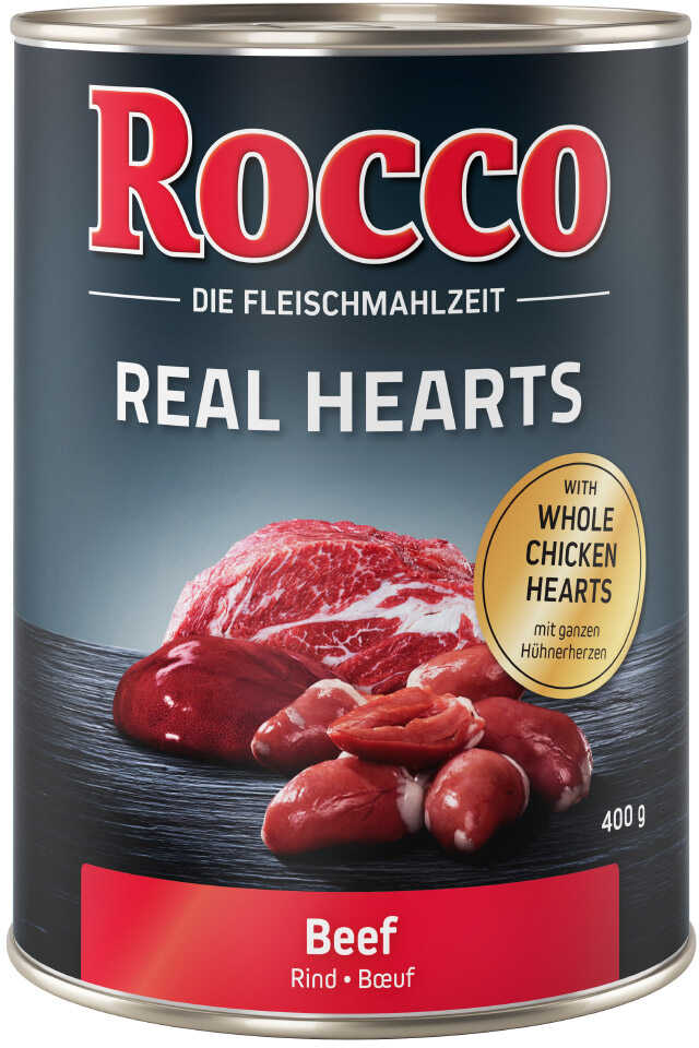 Rocco Real Hearts, 6 x 400g - Wołowina z całymi sercami kurczaka