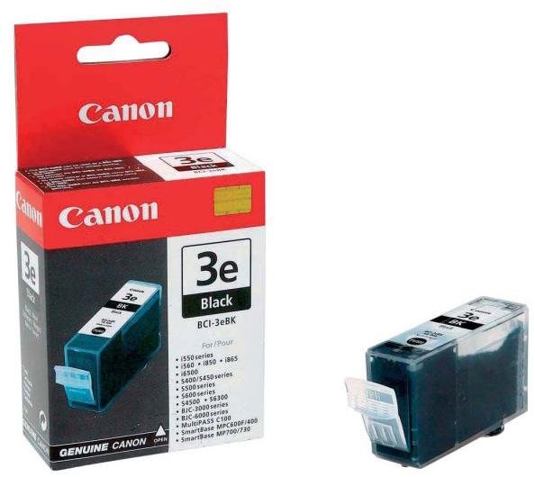 Canon oryginalny ink BCI3eBK, black, 500s, 27ml, 4479A297, 4479A277, blistr z ochroną, Canon BJ-C6000, 6100, 6200, S400, 450
