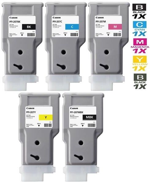 Canon oryginalny ink PFI-207MBK, matte black, 300ml, 8788B001, Canon iPF-680, 685, 780, 785