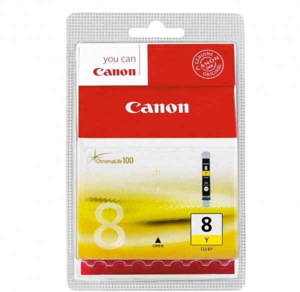 Canon CLI8Y, yellow, 420s, 13ml, 0623B026, 0623B006, blistr z ochroną, Canon iP4200, iP5200, iP5200R, MP500, MP800