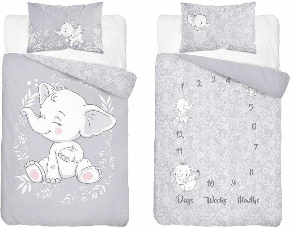 Detexpol Pościel 100x135 do łóżeczka słonik