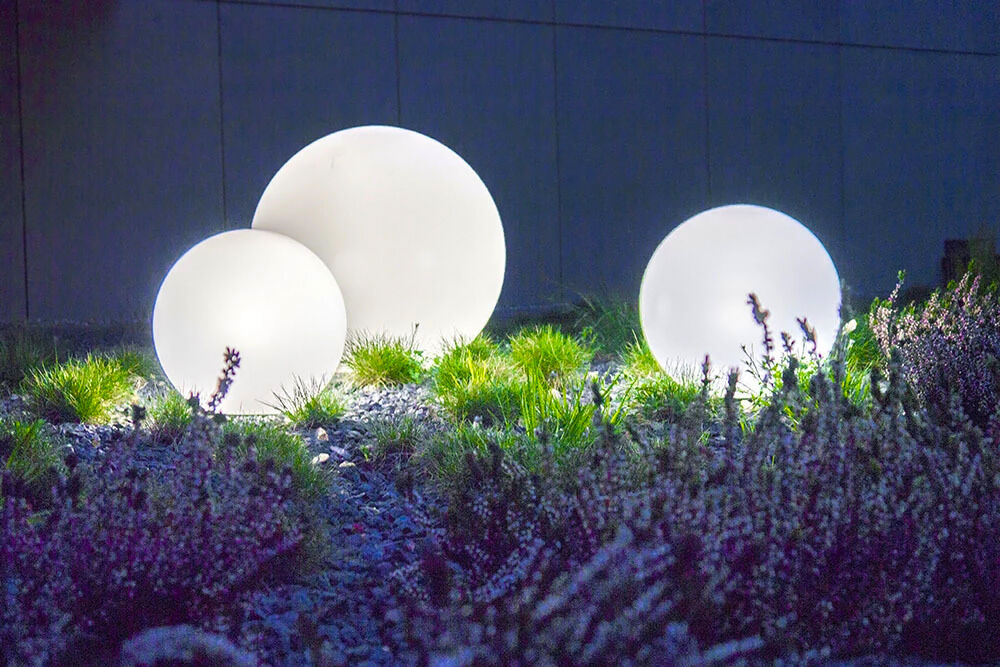 Zestaw 3 zewnętrznych lamp Kule ogrodowe - Luna Balls 30, 40, 50cm