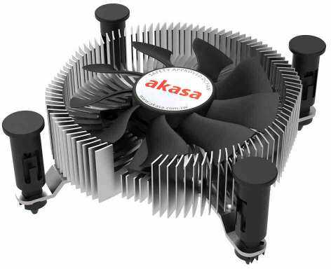 Akasa AK-CC6602HP01 Niskoprofilowe chłodzenie procesora  gniazdo LGA 1700 wysokość 30 mm