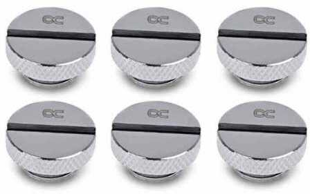Alphacool Eiszapfen Korki uszczelniające G1/4 chrome - 6er Pack