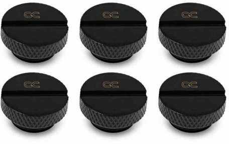 Alphacool Eiszapfen Korki uszczelniające G1/4 czarne - 6er Pack