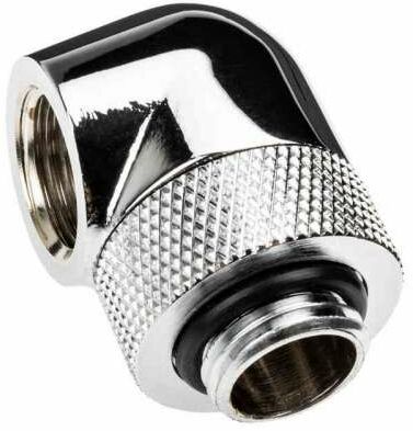 XSPC Adapter 90 stopni G1/4 cala męski na G1/4 cala żeński - obrotowy chrom