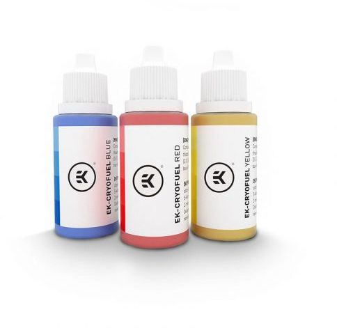 EK Water Blocks EK-CryoFuel Dye Pack - czerwony/żółty/niebieski