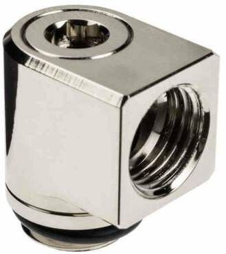 EK Water Blocks EK-Torque Micro Adapter 90 stopni G1/4 cala męski na G1/4 cala żeński - obrotowy nikiel