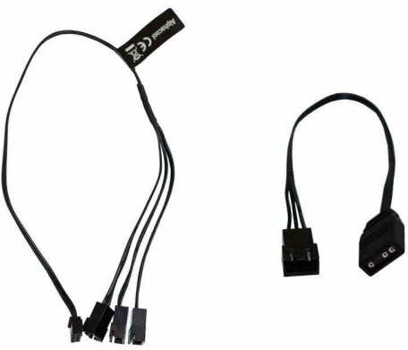 Alphacool Kabel Digital RGB LED Y 3-drożny ze złączem JST czarny - 30cm