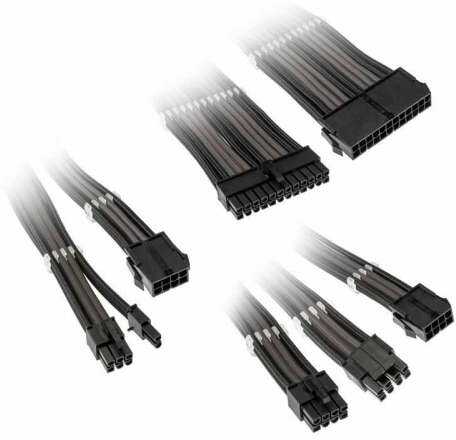 Kolink Core Adept Braided Cable Extension Kit - Black/Gunmetal