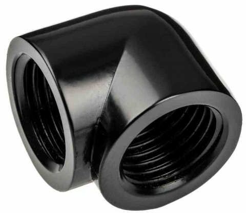Alphacool Eiszapfen Adapter 90 stopni G1/4 cala IG na G1/4 cala IG - czarny