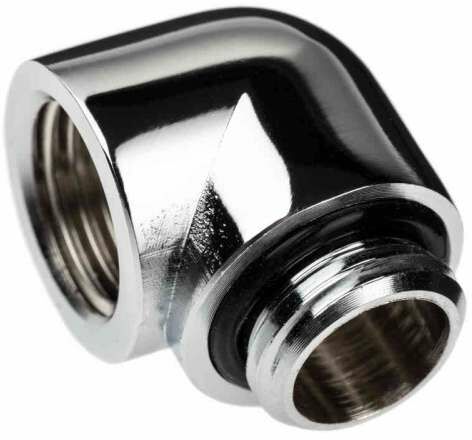 Alphacool Eiszapfen Adapter 90 stopni G1/4 cala męski na G1/4 cala żeński - chrom