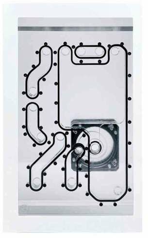 Stealkey Customs Lian Li O11D Mini Front MK2 D5 Distroplate - Acryl - biały