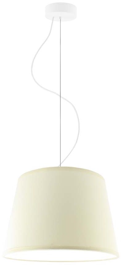 Lampa wisząca z abażurem w kształcie stożka TUNIS - kolor ecru
