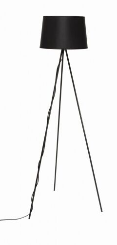 Lampa podłogowa czarna trójnóg 1xE27