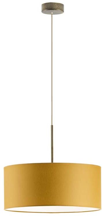 Salonowy żyrandol z abażurem SINTRA fi - 40 cm - kolor musztardowy