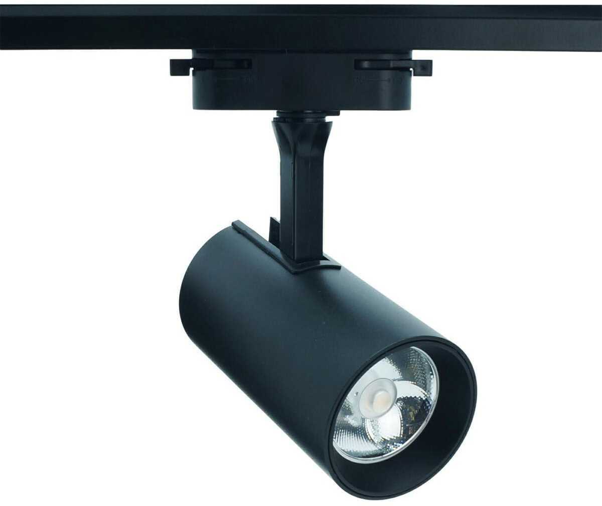 Zdjęcia - Żyrandol / lampa Halogen do systemu szynowego czarny DUCTUS 1 fazowy