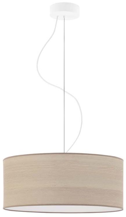 Designerska lampa wisząca HAJFA ECO fi - 40 cm - kolor dąb bielony