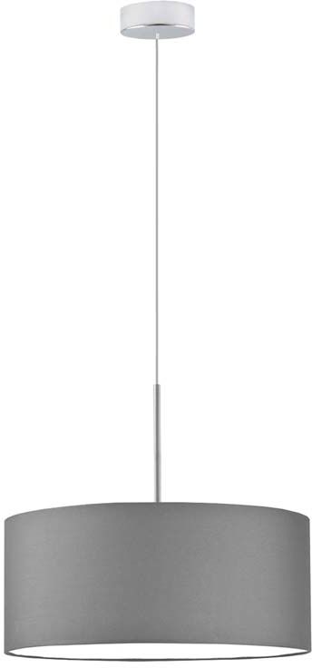 Żyrandol do pokoju z abażurem SINTRA fi - 40 cm - kolor szary stalowy
