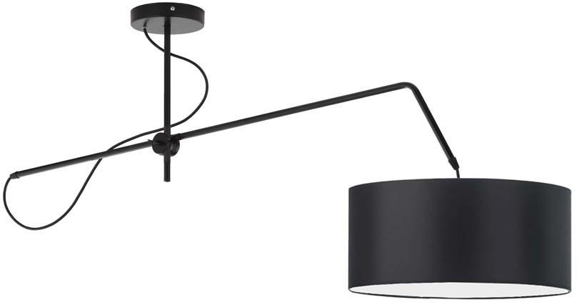 Czarna lampa wisząca z regulowanym ramieniem RIO