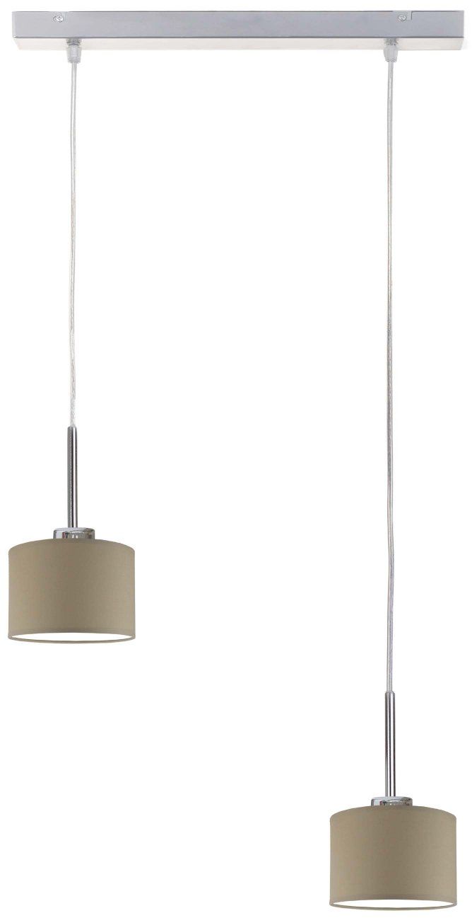 2-punktowa lampa wisząca do kuchni MONTANA z beżowymi kloszami