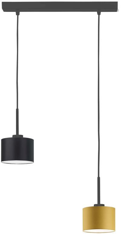 Czarna lampa wisząca na listwie MONTANA