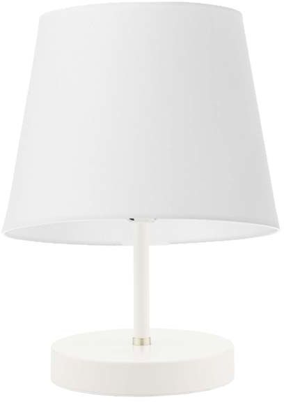 Biała lampka nocna do sypialni ALMADA