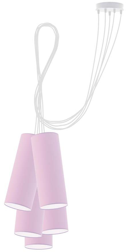 Jasnofioletowa lampa wisząca typu pająk VIZELA T5