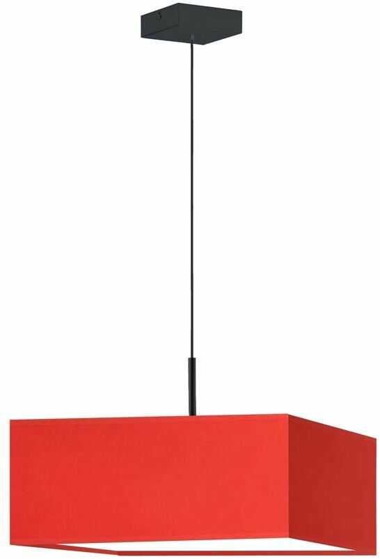 Lampa wisząca BOGOTA z kwadratowym abażurem - kolor czerwony