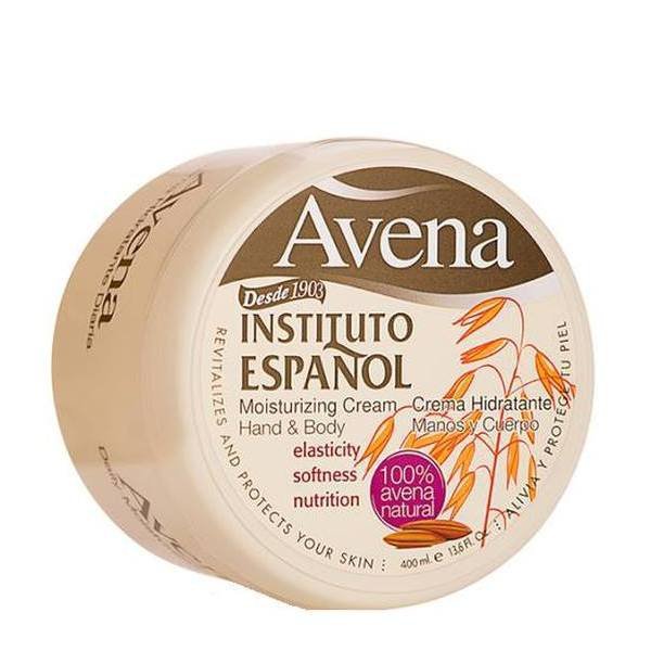 Instituto Espanol AVENA Krem do ciała i rąk z naturalnym wyciągiem z ziaren owsa, 400 ml 8411047146033