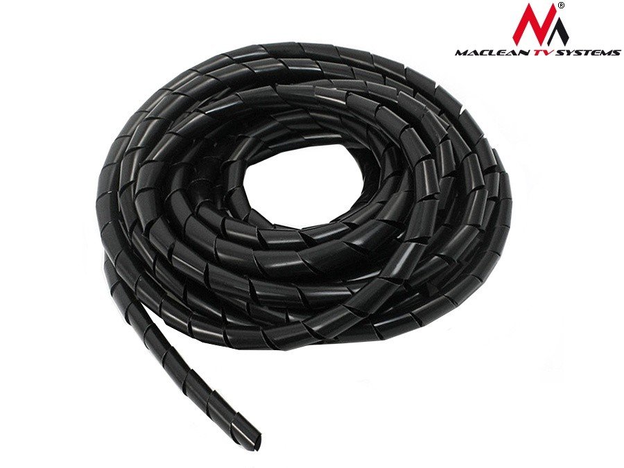 Maclean MCTV-685 B 43133 Osłona maskująca na kable (8.7*10mm) 3m czarna spirala CEN-43133