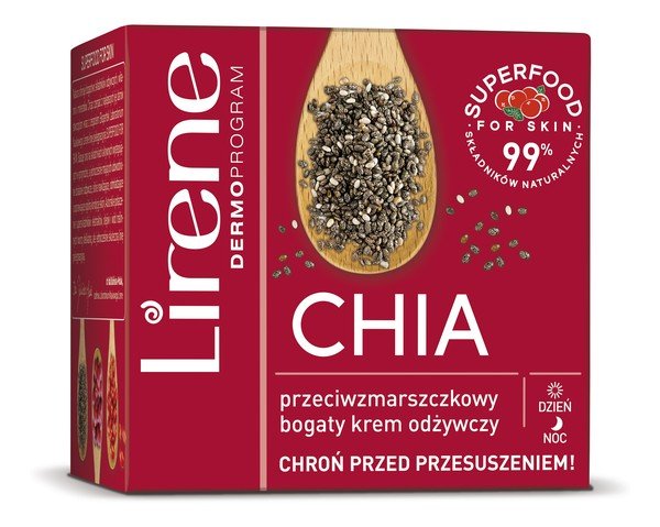 Lirene Lirene Superfood for Skin Chia krem przeciwzmarszczkowy odżywczy dzień/noc 50ml KRE LIR-041