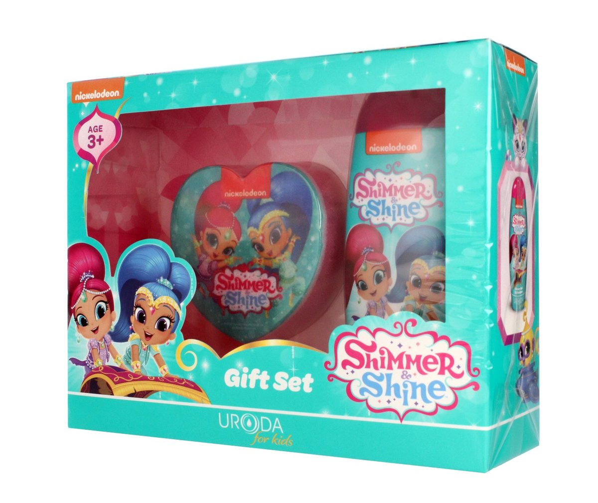 Bi-es Shimmer & Shine Zestaw prezentowy dla dzieci (gąbka do kąpieli + żel pod prysznic 2w1 250ml)