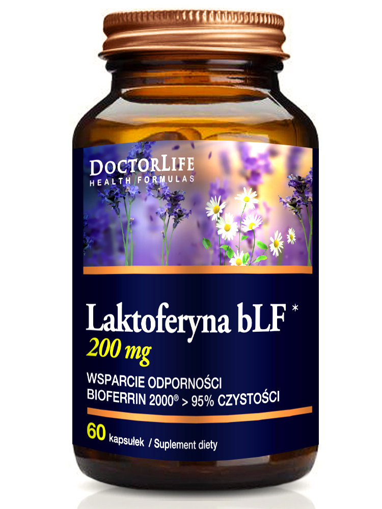 Doctor Life Laktoferyna bLF 100mg suplement diety wspomagający odporność 60 kapsułek