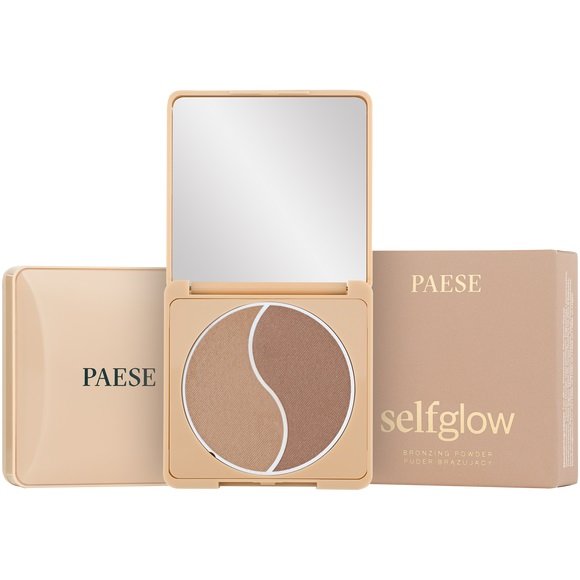 Paese PAESE - Self Glow Bronzing Powder - Podwójny puder brązujący - 6 g - MEDIUM