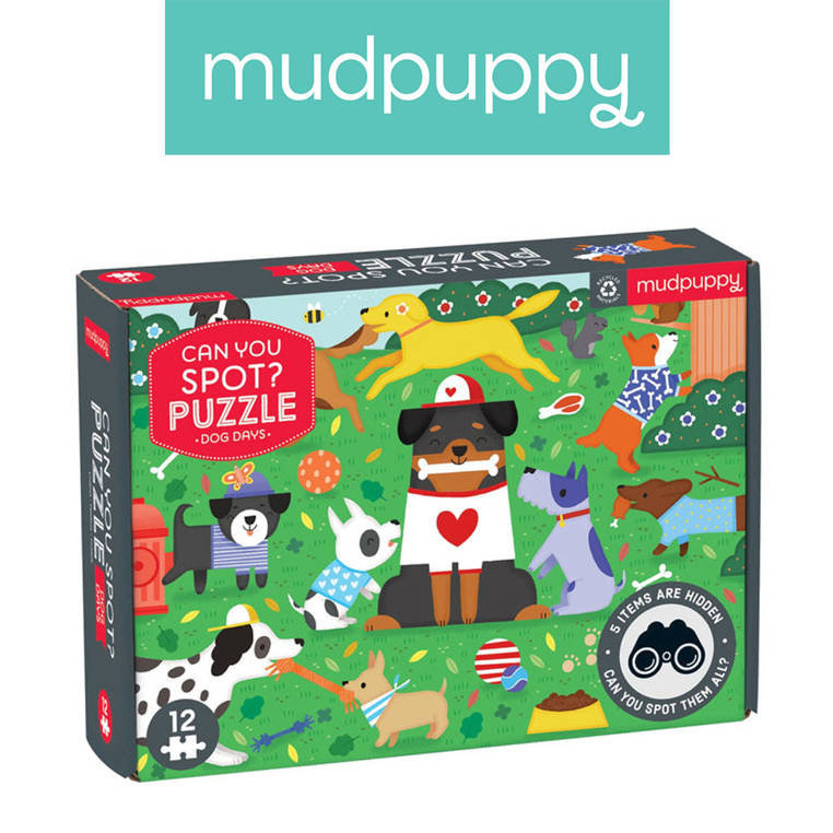 Puzzle obserwacyjne Dzień z pieskami 2+ Mudpuppy