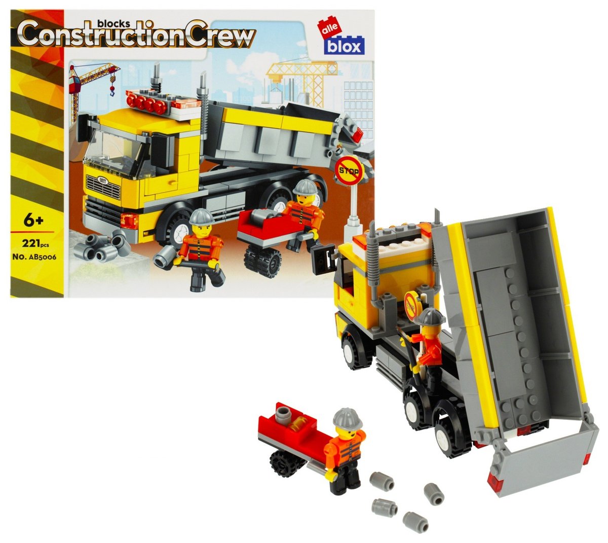 Klocki konstrukcyjne 221 el. Auto Budowlane Alleblox