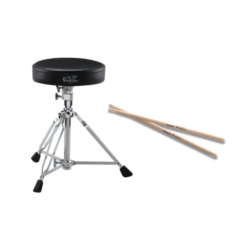 Pakiet akcesoriów ROLAND DAP-2X V-Drums | Wygodny Stołek i Wysokiej Jakości Pałki Perkusyjne dla V-Perkusistów | Trwałe | Regulowana Wysokość | Idealny dla Początkujących i Ciężkich Sesji Perkusyjnych
