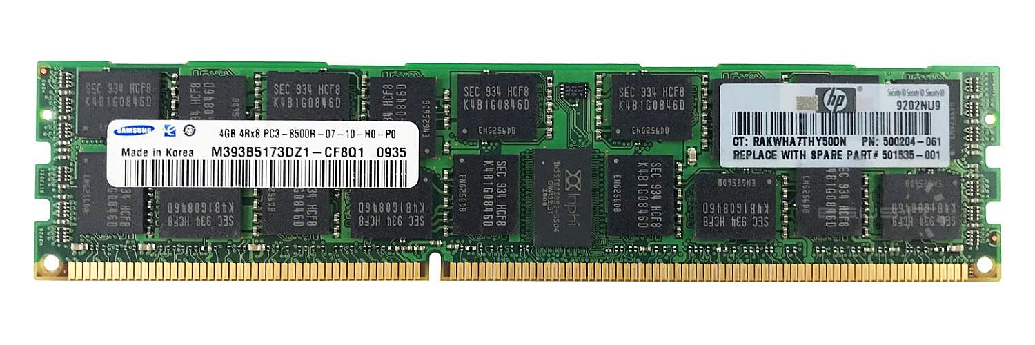 Pamięć RAM 1x 4GB Samsung ECC REGISTERED DDR3  1066MHz PC3-8500 RDIMM | M393B5173DZ1-CF8