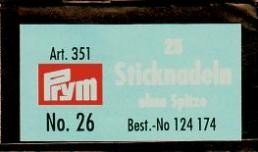 Embroidery Needles No Sp. ST 26 Silver 0.6 x 32 MM