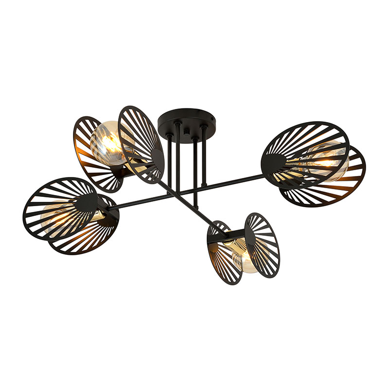 Poczwórna lampa sufitowa w kolorze czarnym 1181/4 z serii TALIA