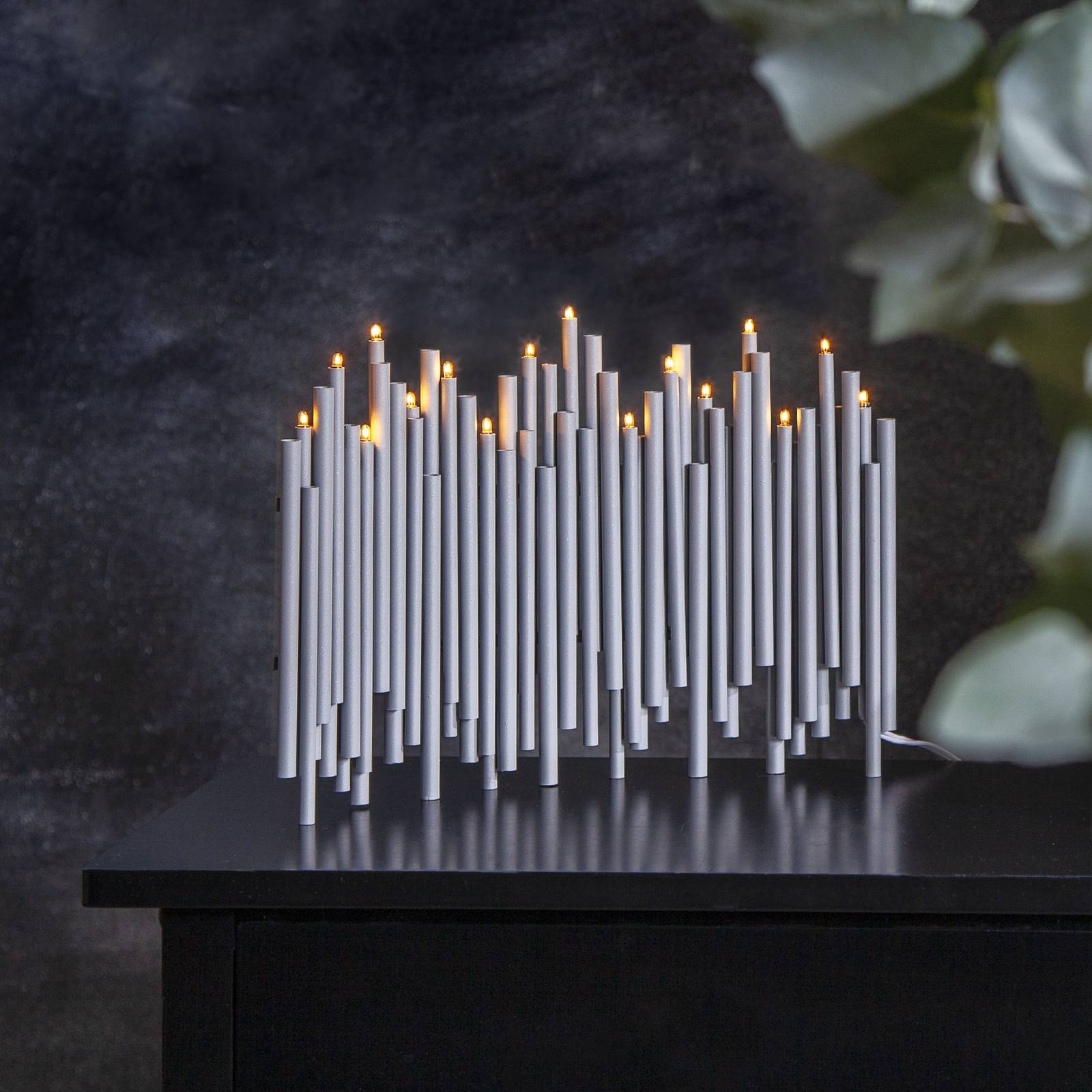 Świecznik Note, 16-punktowy, szary